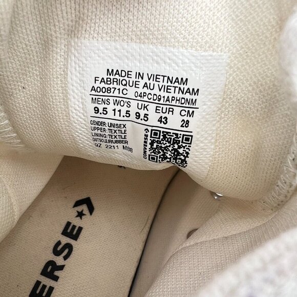 Converse Chuck Taylor All Star Lugged 2.0 High Men Size 9.5 A00871C White Shoes - Picture 12 of 13